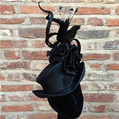 Calling Downton Abbey fans!  Do not miss the chance to be seen in this fabulous victorian era unique Guibert trilby with sculptural feather element. Stunning.