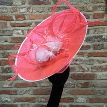 fluorescent pink front mounted saucer