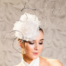 guibert headpiece with white roses