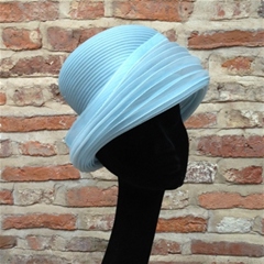 unique pleated vintage style crin cloche style hat by gabriela ligenza.