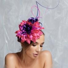 bb17 guibert headpiece in purples and pinks