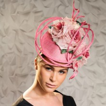 new guibert headpiece in pinks with roses