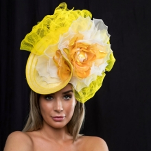rtv18 headpiece in yellow by guibert £145 to hire
