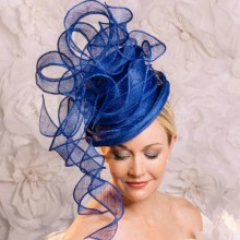 royal blue headpiece fascinator